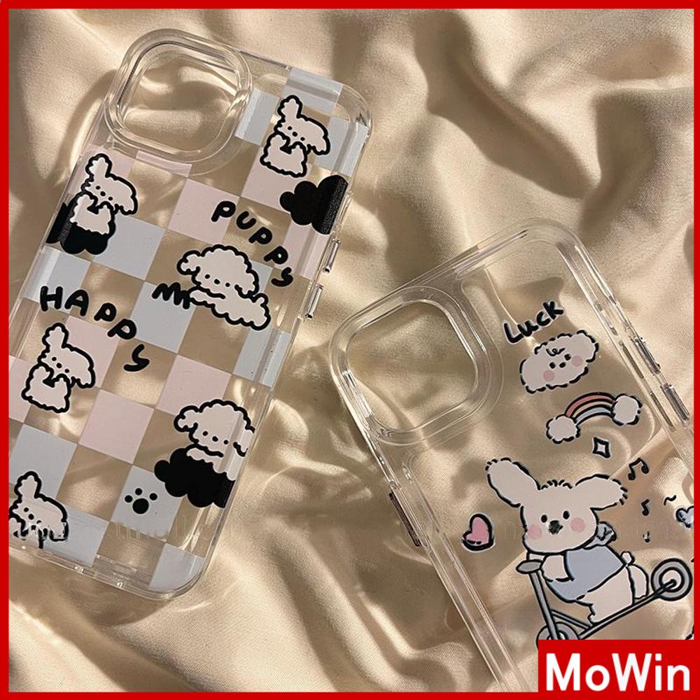 For iPhone 14 Pro Max iPhone Case Soft Case TPU Clear Case Plating Button Shockproof Cartoon Cute Puppy Compatible For iPhone 13 Pro Max 12 Pro Max 11 Pro Max 7plus XR xs max