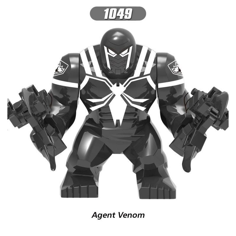 Venom Boneka Mini Venom Berbagai Bentuk Agen Serum Riot Puzzle Rakitan Mainan Blok Bangunan