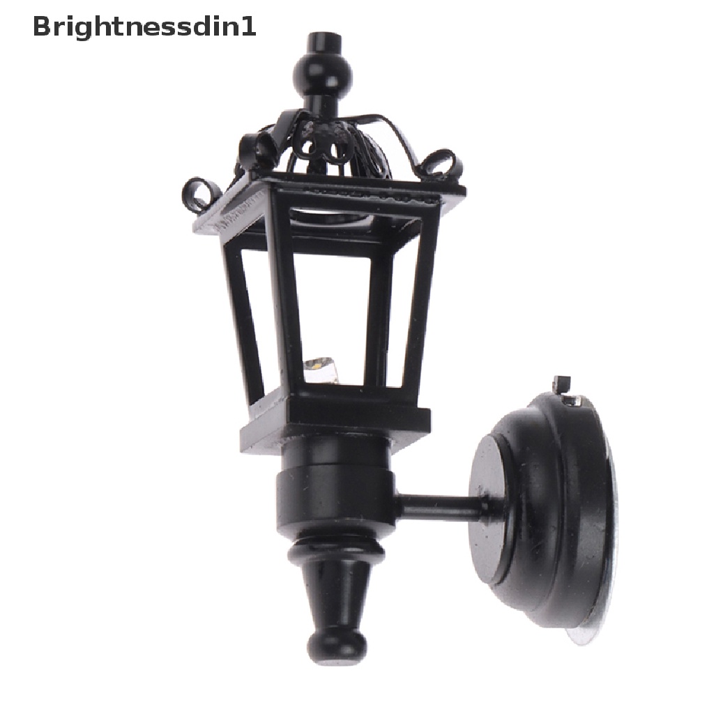 [Brightnessdin1] 1: 12rumah Boneka Miniatur Lampu Dinding Lampu LED Lampu Dinding Outdoor Taman Dekorasi Mainan Butik