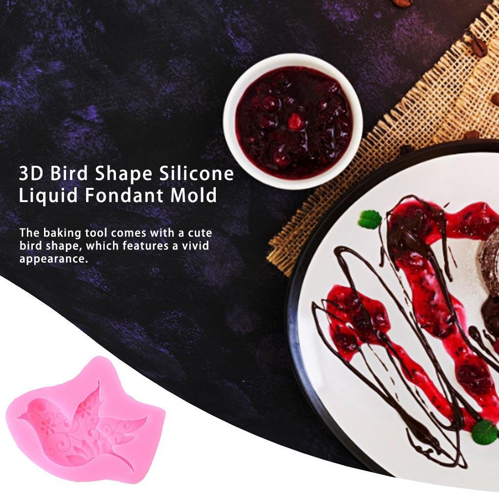 Bird Cetakan Kue Silikon Anti Lengket Fondant Alat Dekorasi Lilin Sabun Dapur Gadget Bakeware Permen Dessert Mould