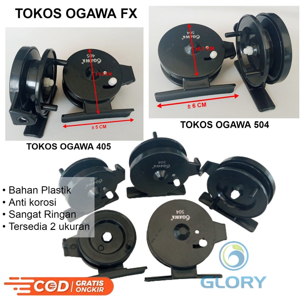 Rell Tokos Ogawa Fx 504 & 405 Atau Kerekan / Ukelan Reel Senar Pancing Dari Plastik Mini Coco Buat T