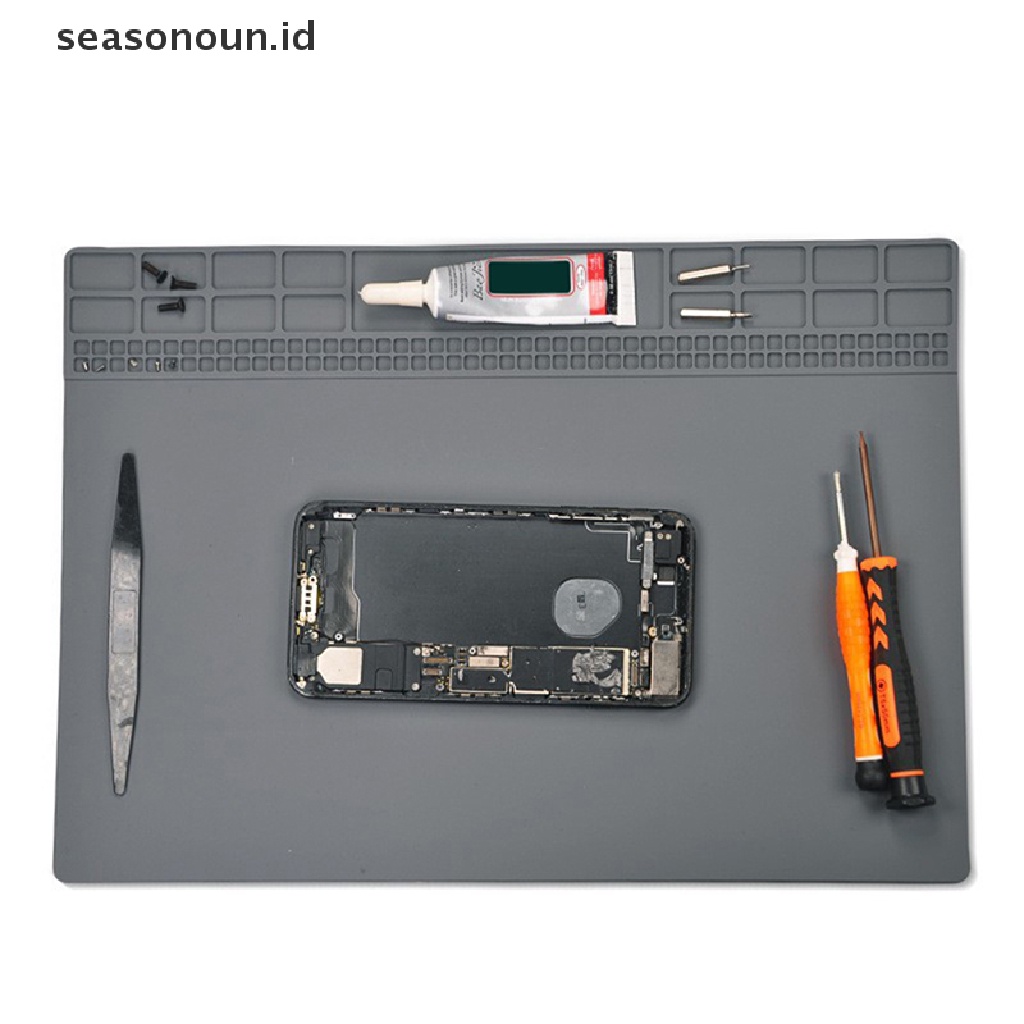 Seasonoun Electronic Repair Mat Heat Insulation Repair Pad Solder Alas Stasiun Kerja Plat Pemeliharaan.