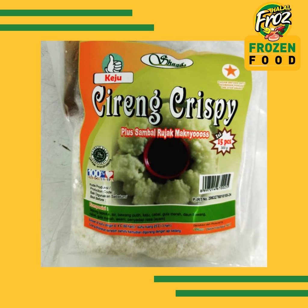 

Shaza Cireng Crispy Keju Instant Sameday Ready Poris