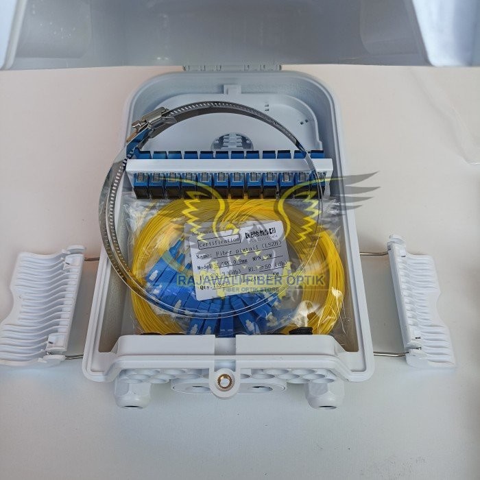 ODP 16 Core Mini Lengkap Adapter Pigtail Fiber Optik Box ODP 16C FTTH Outdoor