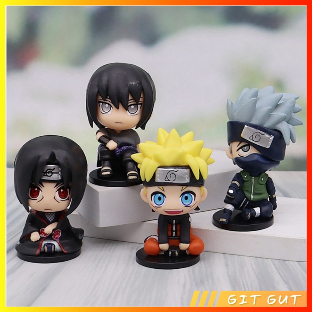 Action Figure Pajangan Mainan Naruto Shippuden Kakashi Sasuke Sitting