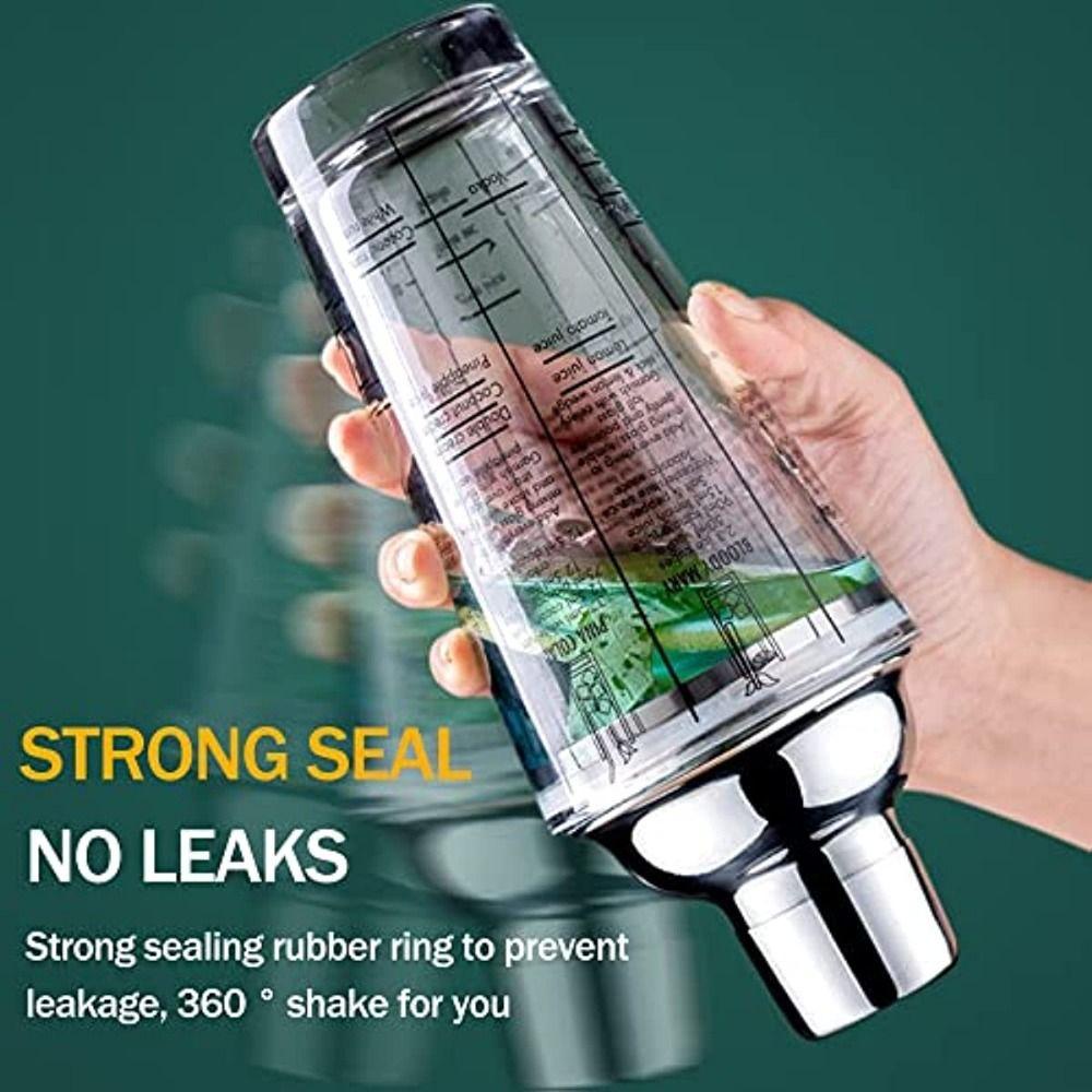 Solighter 400ML Cocktail Shaker Scale Shaker Cup Botol Pencampur Anggur Stainless Steel