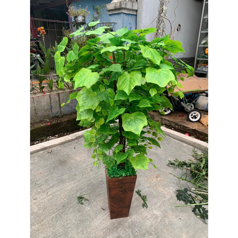 Pohon Anggur Artificial 120cm - Pohon Anggur Plastik - Pohon Hias Dekorasi Rumah - Pohon Pojok - Poh