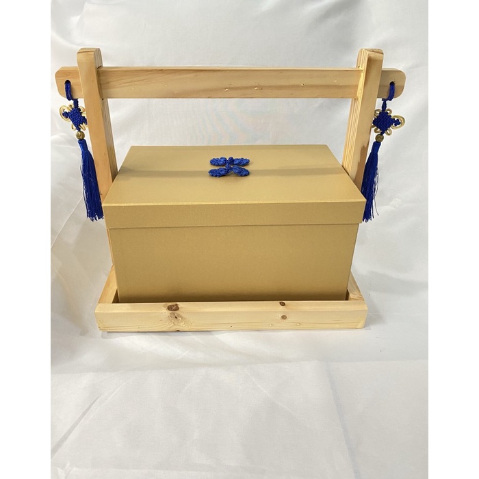 

⭐BISA COD⭐ Box keranjang kayu imlek - Biru