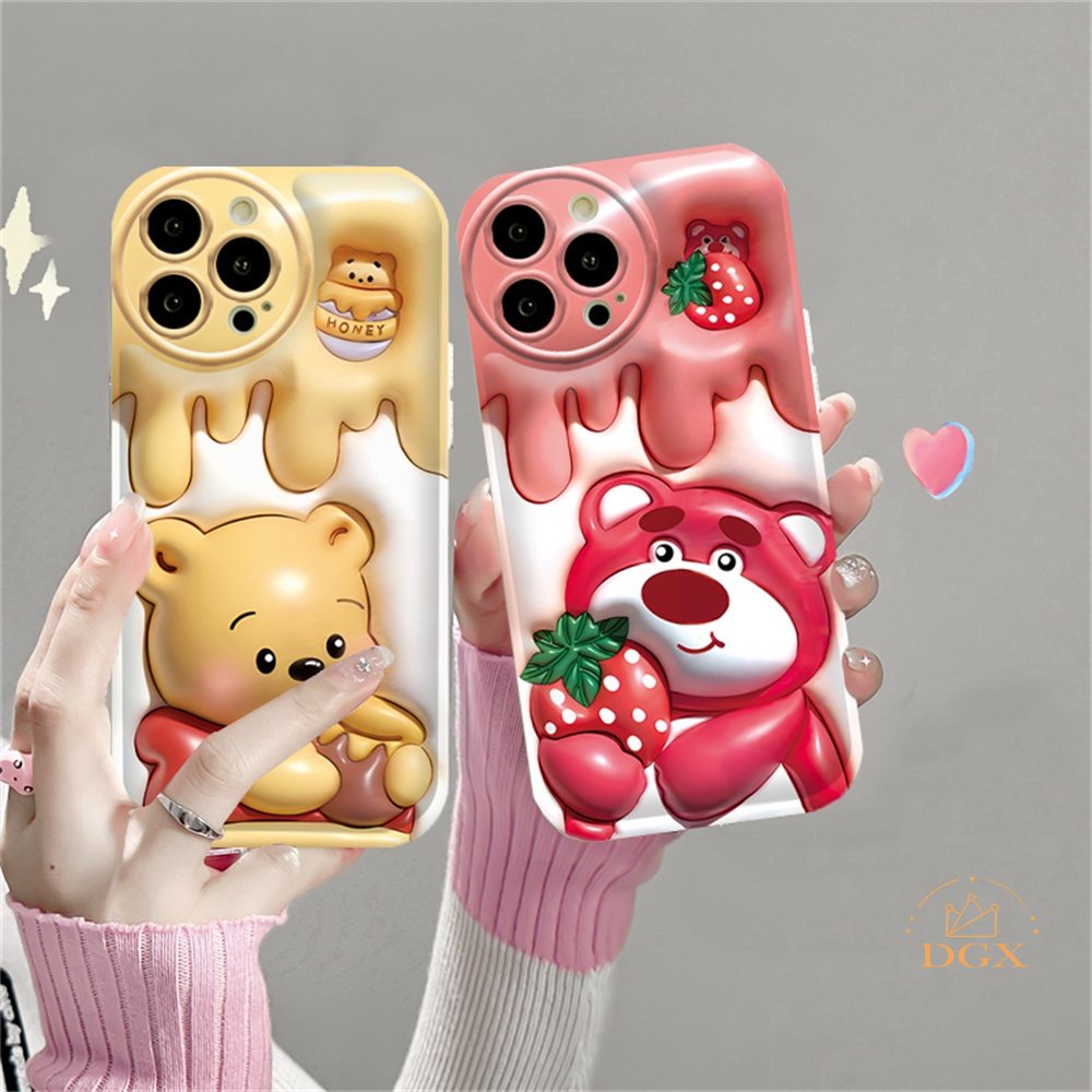 Realme 10 C15 C12 C25S C11 C20 realme5 5i 6i C3 8i C21Y C25Y Winnie the Pooh Dan Manyo Bantalan Udara TPU Phone Case Cover DGX