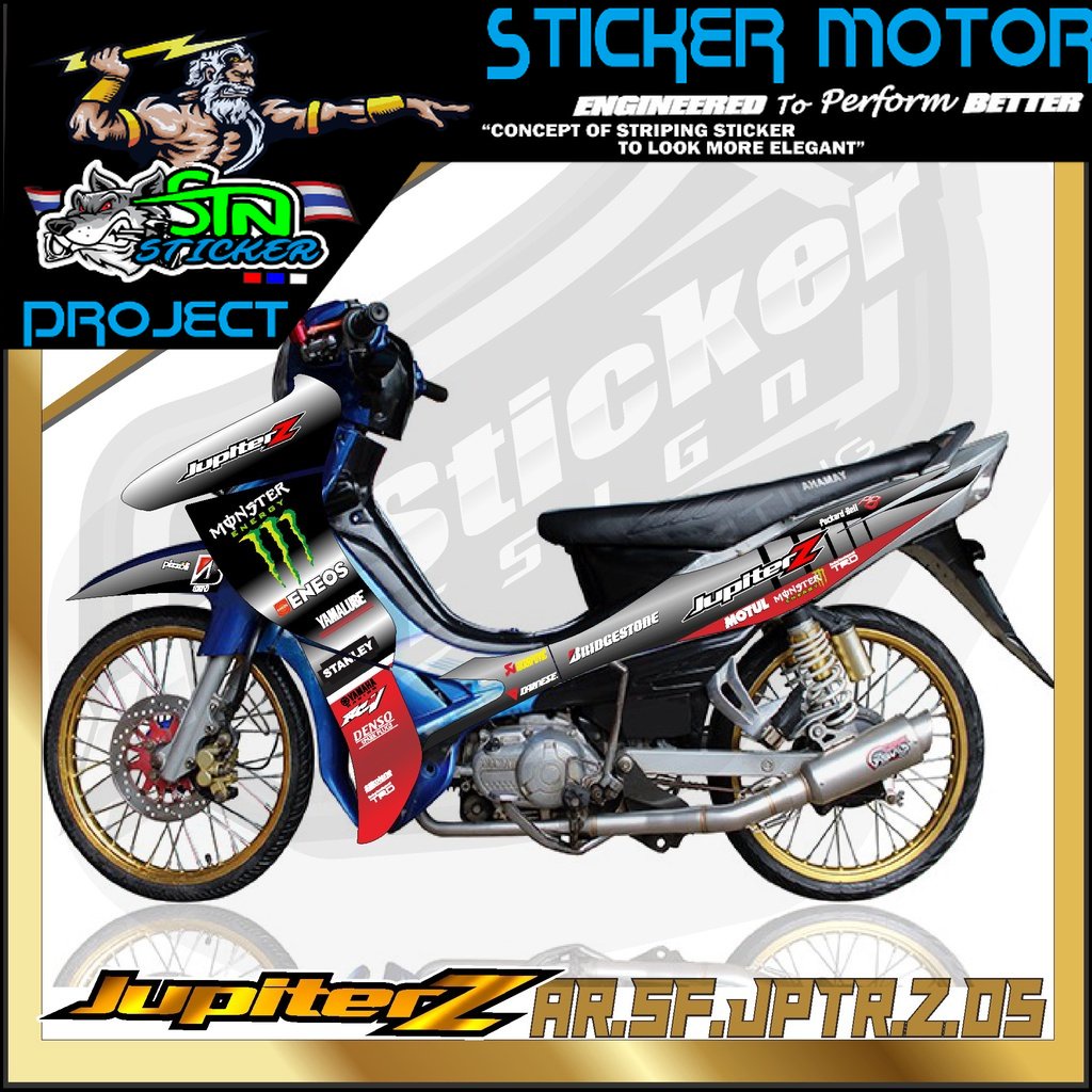 Striping Stiker Jupiter Z - Sticker Motor JUPITER Z BURHAN Lis Variasi Hologram AR 05