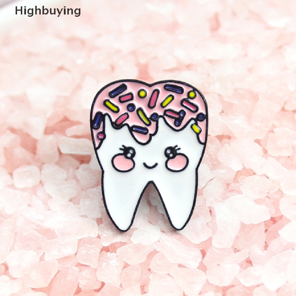 Hbid Lucu Kartun Gigi Malu Enamel Bros Pin Manis Indah Tetesan Minyak Bros Kerah Lencana Menyusui Perhiasan Hadiah Aksesoris Glory