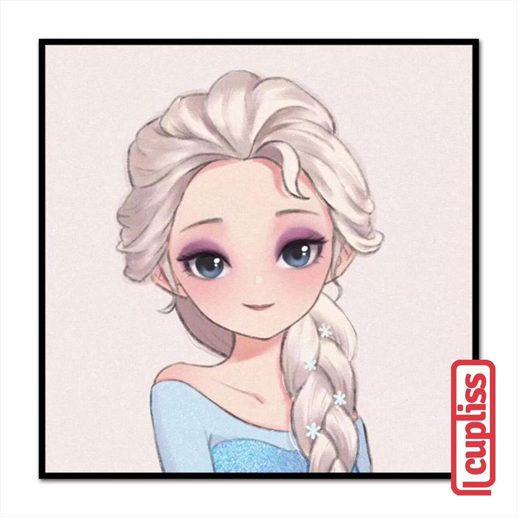 Children Canvas Painting Princess Elsa by Number Mainan Edukasi