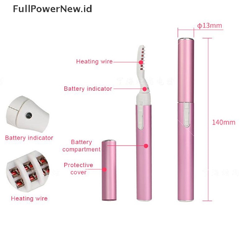 Power Electric Heated Eyelash Curler Alat Pengeriting Bulu Mata Rechargeable Quick Heag ID