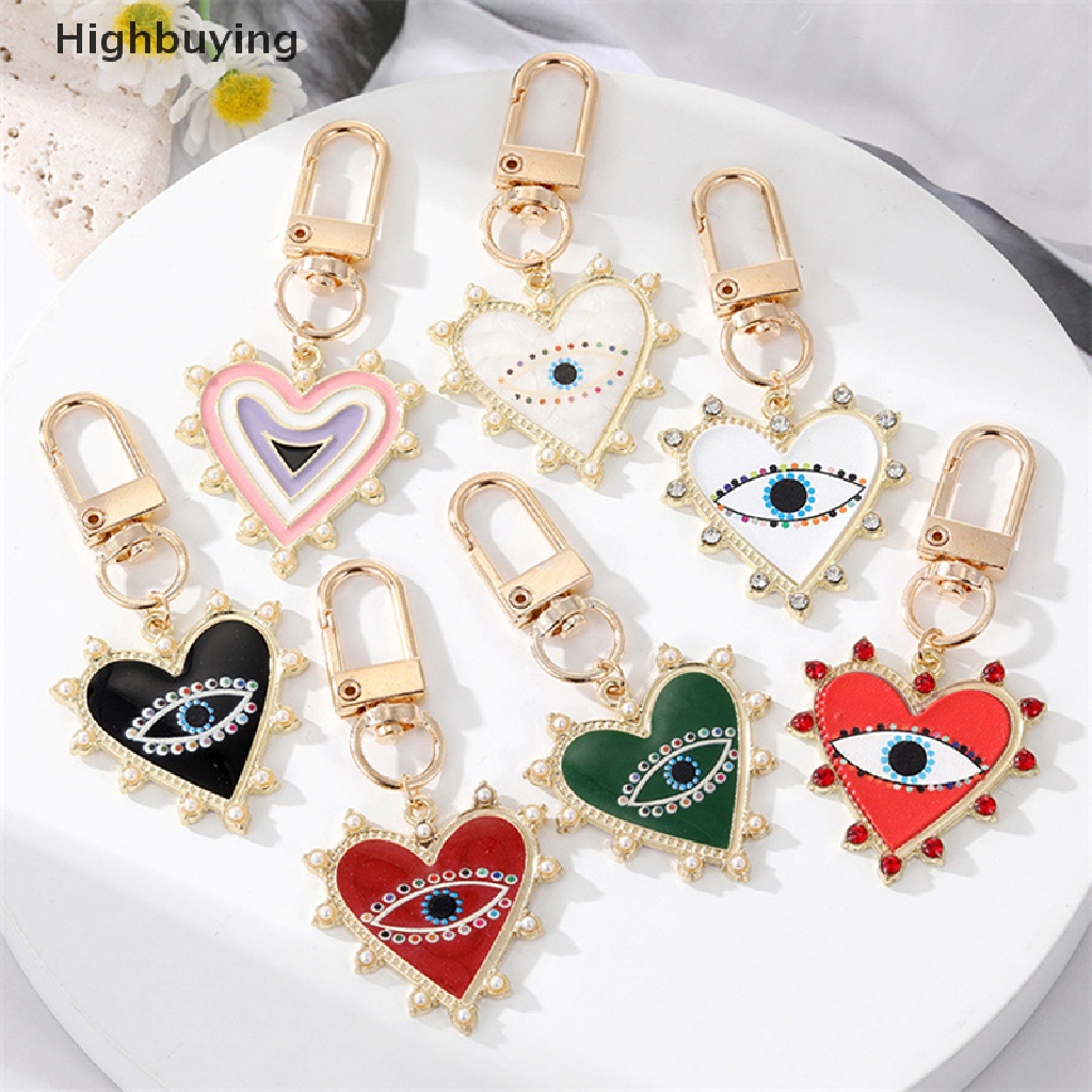 Hbid Hujan Mutiara Hati Mata Jahat Pasangan Gantungan Kunci Untuk Teman Pecinta Hadiah Kantong Mata Biru Mobil Airpods Kotak Keyring Valene Day Jewelry Glory