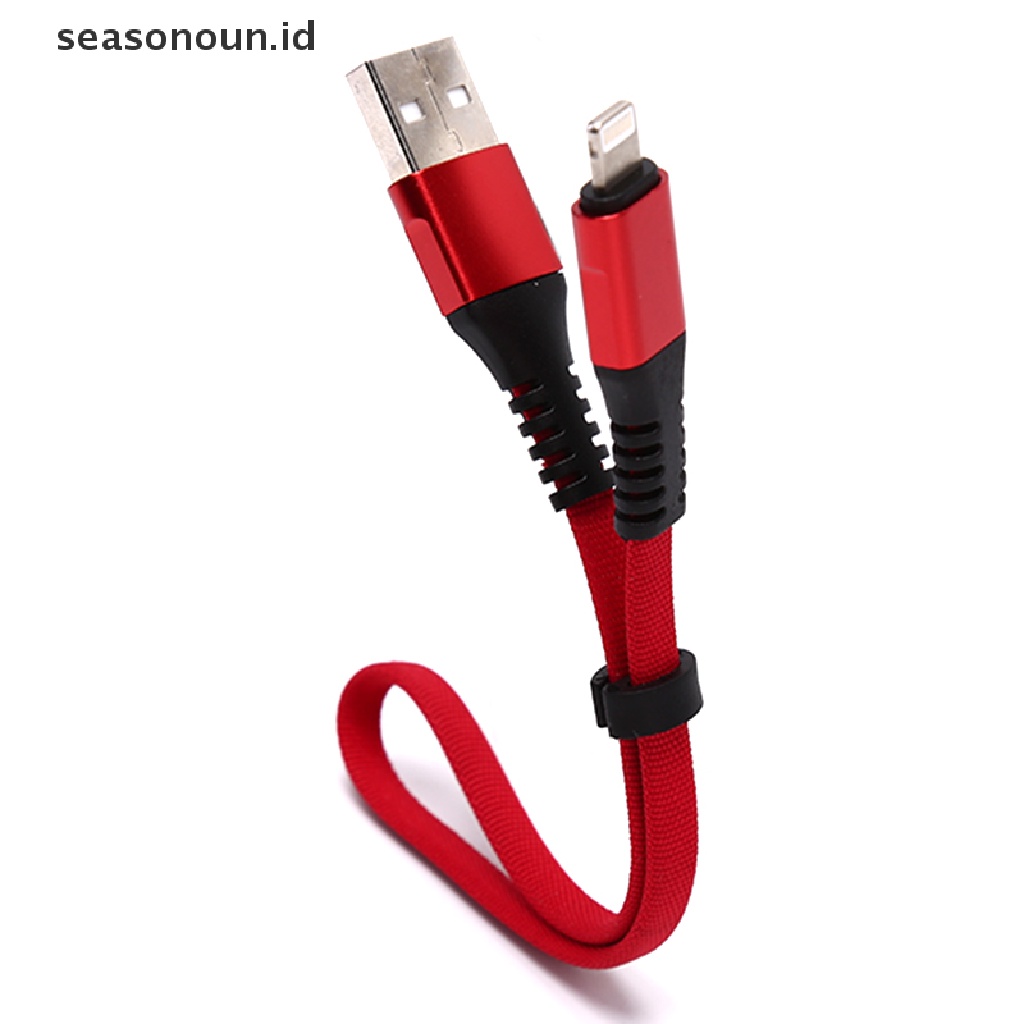 Seasonoun 30CM Mini Short 2.4A Quick Charging Micro USB Type-C Kabel Charger Data Sync.