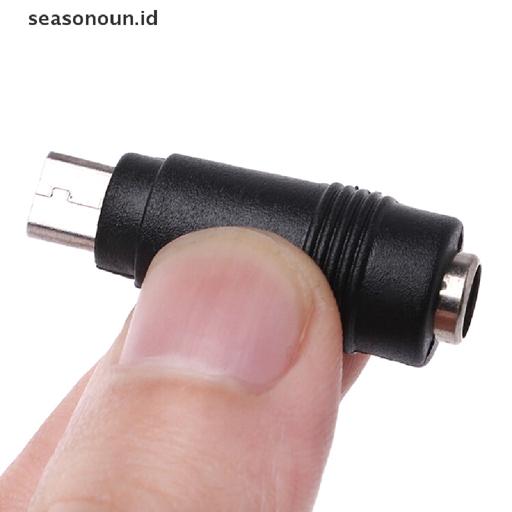 Seasonoun 2Pcs DC 5.5 * 2.1mm female jack plug Ke micro USB 5pin male power converter.