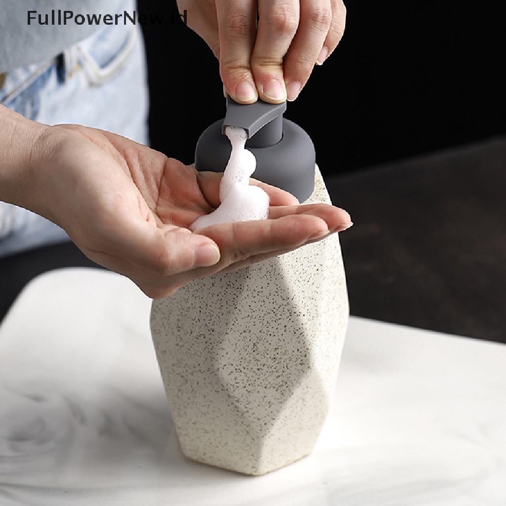 Power Dispenser Sabun Busa Cair Keramik Portable Pump Bottle Aksesoris Kamar Mandi ID