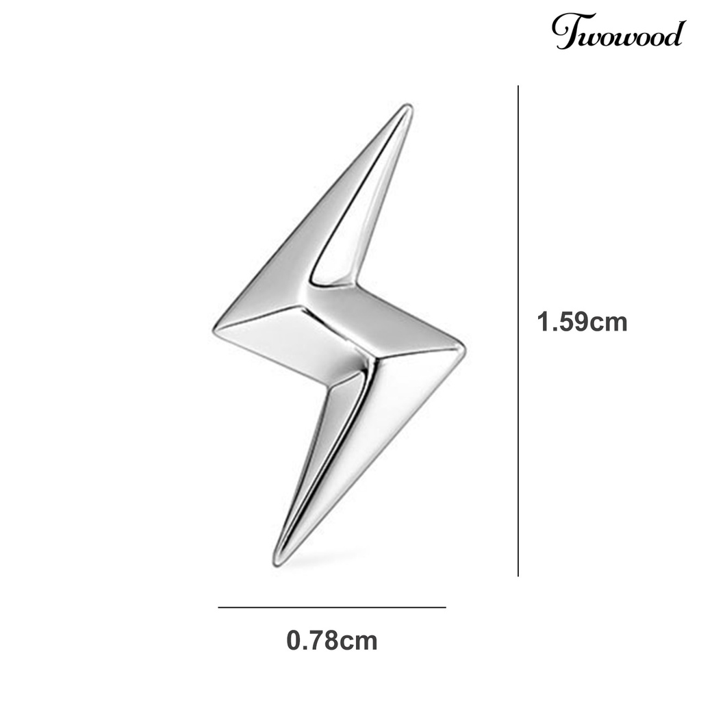 Twowood 1Pc/1pasang Ear Studs Personality Tindik Tiga Dimensi Kelas Tinggi Geometris Hias Nikel Gratis Pria Keren Keren Anting-Anting Perhiasan Aksesori