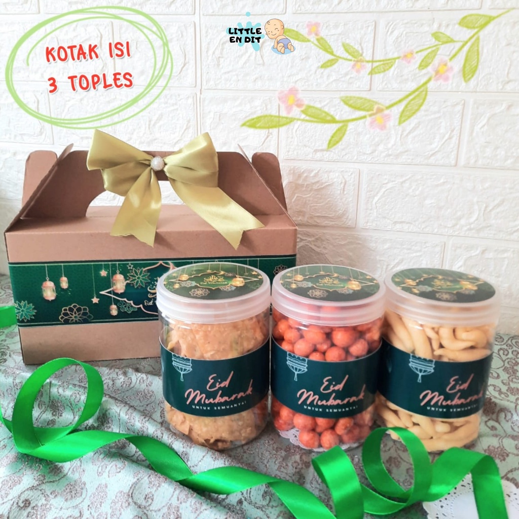 

Littleendit HL03 Hampers Lebaran Idul Fitri / Parcel Lebaran / Parcel Ramadhan / Kue Lebaran (Snacks/Kue 3 Toples)