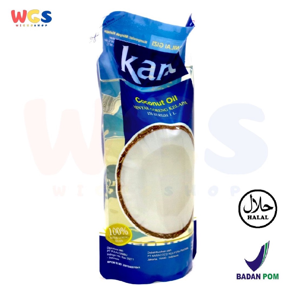 Kara 100% Coconut Oil 1 Ltr - Coconut Cooking Oil - Minyak Masak