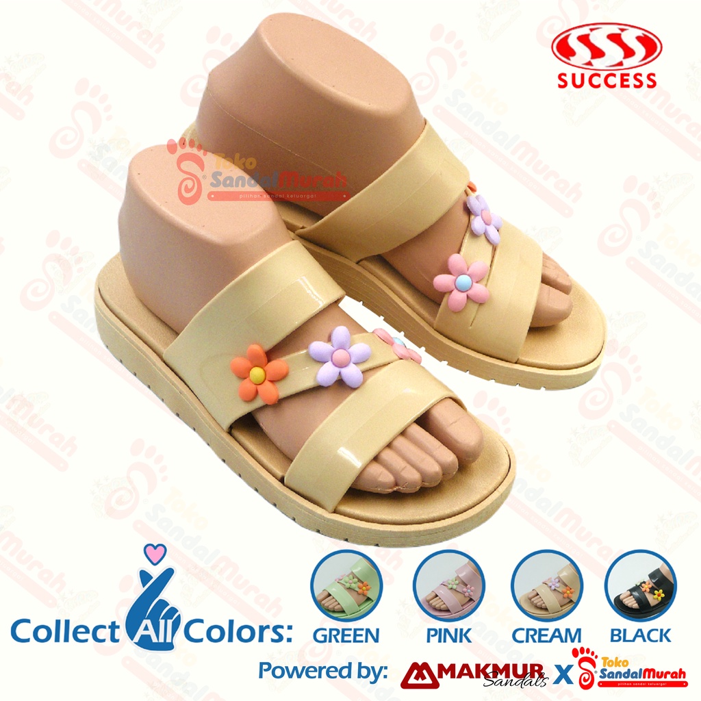 Toko Sendal Murah - Sandal Jelly Wanita Uk 36 - 40 / Sandal Wanita Ban 2 / Sandal Wanita Motif Bunga / Sandal Slop Jelly Import / Sandal Wanita Kekinian [Toko Sendal Murah SS 1918]
