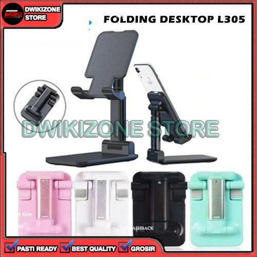 [GROSIR] WADAH HP BERDIRI PHONE STAND HOLDER LIPAT FOLDING DEKSTOP MEJA UNIVERSAL FOLDABLE