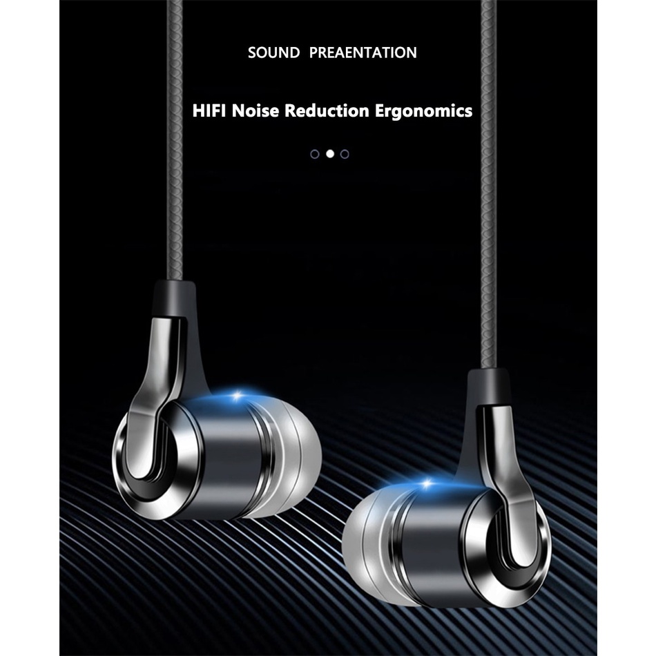 Headphone 3.5mm in-ear 1.2m Kontrol Kabel Headphone Olahraga Huawei Honor smart phone Headphone Kabel Dengan Mikrofon