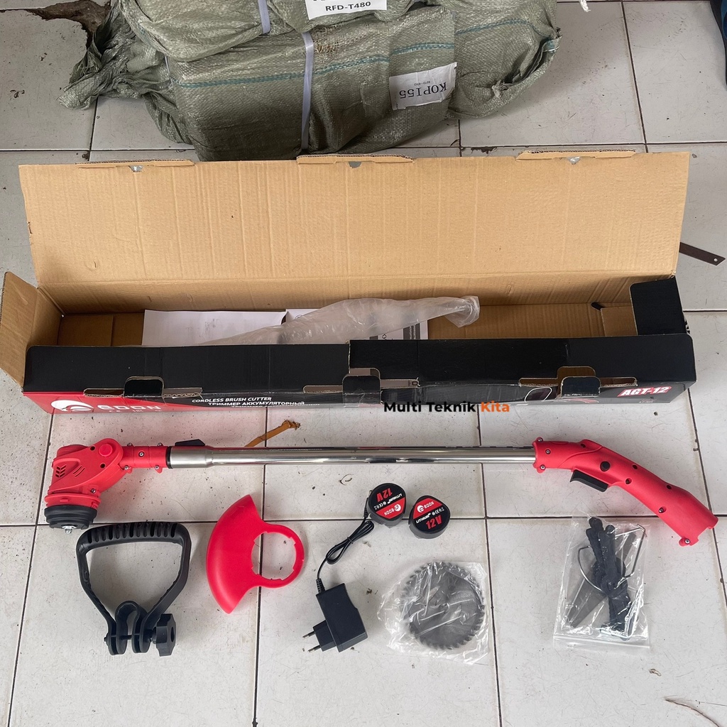 Mesin potong rumput baterai EDON Mesin pemotong rumput listrik pemotong rumput elektrik mesin pemoto