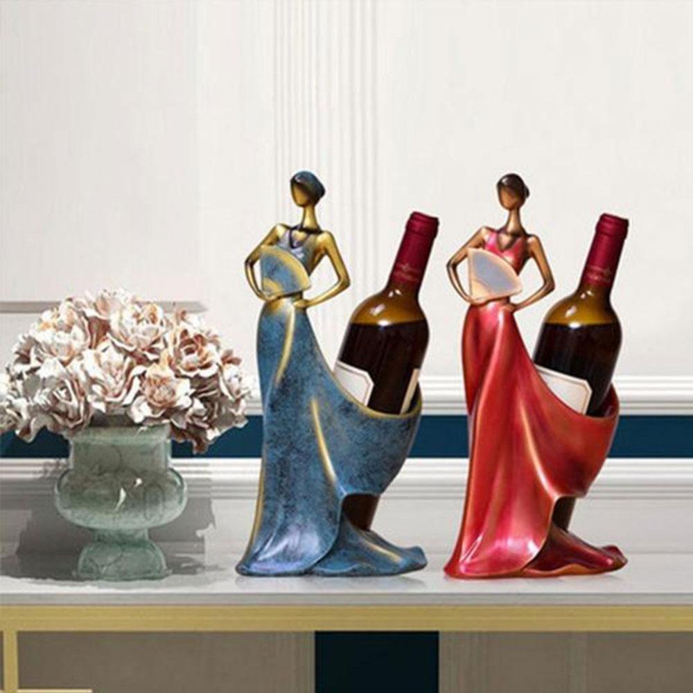 [Elegan] Tempat Botol Wine Creative 1Pcs Beauty Figurine Home Bar Decor Hadiah Rak Penyimpanan Hias