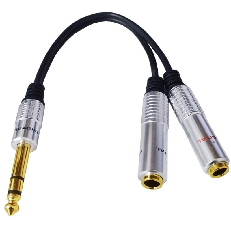 Kabel Insert Stereo Y-Splitter CRE 14inch TRS 1jack Male 4inch- to Dual 1kabel Breakout TS-Mono Female