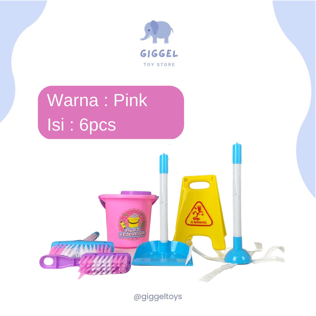 [ Giggel ] Mainan EMBER KEBERSIHAN SAPU PEL - Little Helper / Mainan Anak Alat Kebersihan / Mainan Cleaning Service - Set Pembersih Mainan Anak