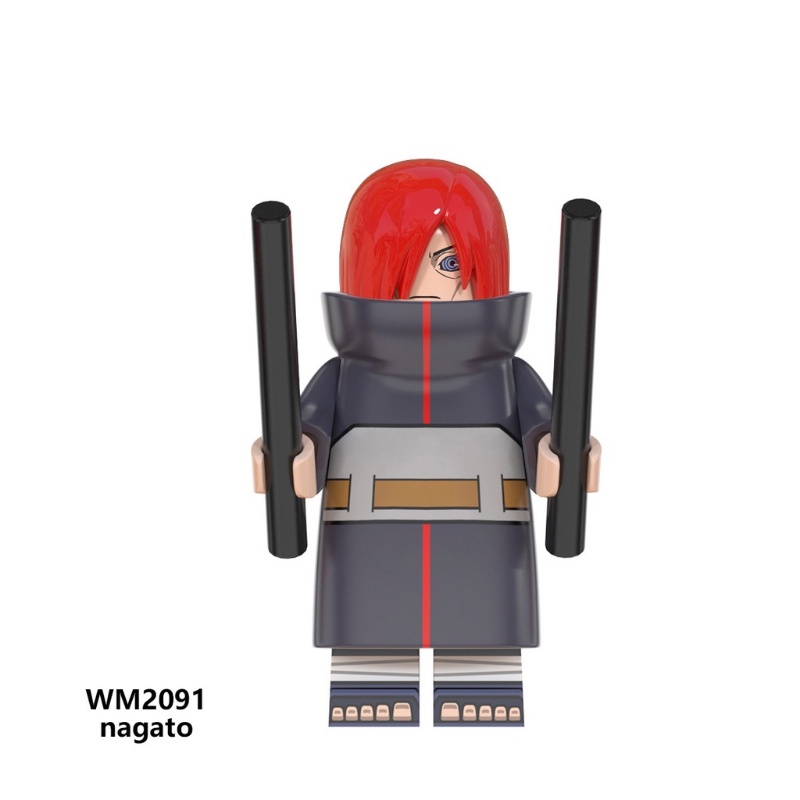 Boneka Mini Naruto Series Akatsuki Members Uchiha Itachi Payne Konan Juren Rakitan Mainan Blok Bangunan