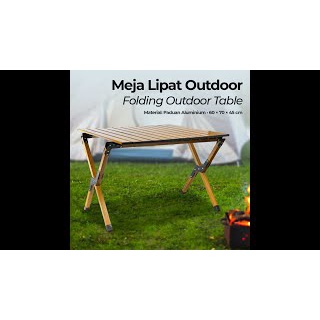 (BISA COD) FTIHSHP Primitive Meja Lipat Portable Folding Outdoor Table Aluminium Alloy - PM1