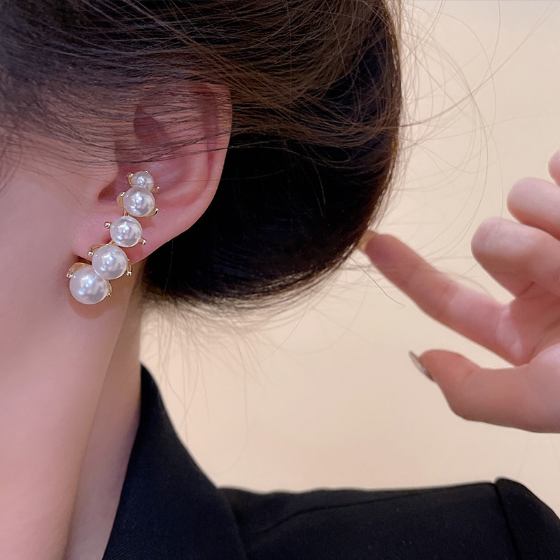 Anting Pejantan Mutiara Prancis Anting Klip Tulang Telinga Perempuan