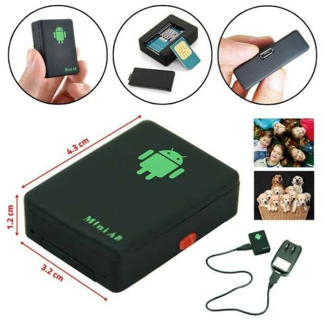 Mini A8 GPS Tracker Real Time Tracking Posisi  Alat Pelacak Posisi Tracker Lokasi Multipungsi Mini Tracker Pelacak Kendaraan Mobil Motor