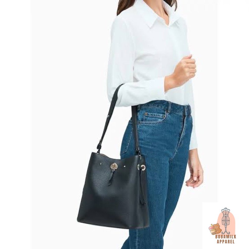 PRELOVED Kate Spade KS Authentic Marti Black Large Bucket Sling Shoulder Bag Branded