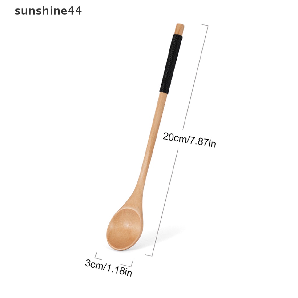 Sunshine Tea Spoon Sendok Kopi Panjang Sendok Teh Kecil Kayu Madu Dessert Spoon ID