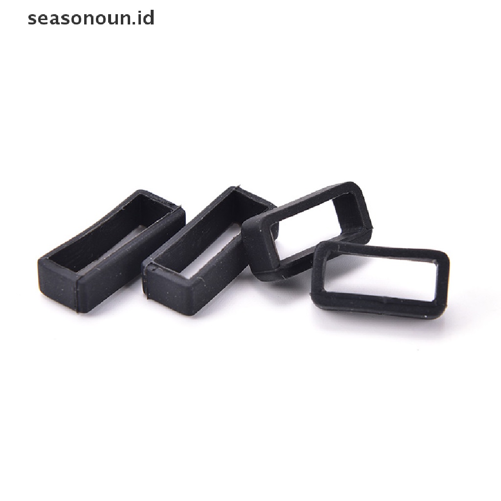 Seasonoun 2pcs 14mm-26mm Karet Silicone Watch Band Loop Strap Kecil Holder Loker Keeper.