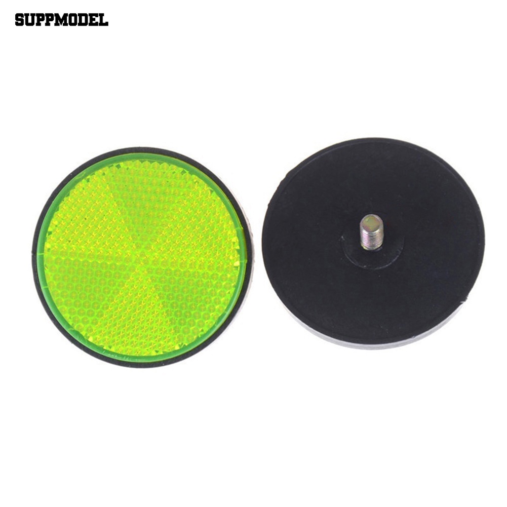Suppmodel 2Pcs Persegi Panjang Bulat Mobil Motor Sepeda Caravan Lorry Screw On Safety Reflektor
