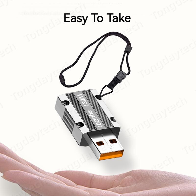 120w Zinc Alloy Usb Tipe C Otg Adapter 10Gbps Usb Male to Usb-C Female Konektor Untuk Telepon Adaptador Usb A Tipo C