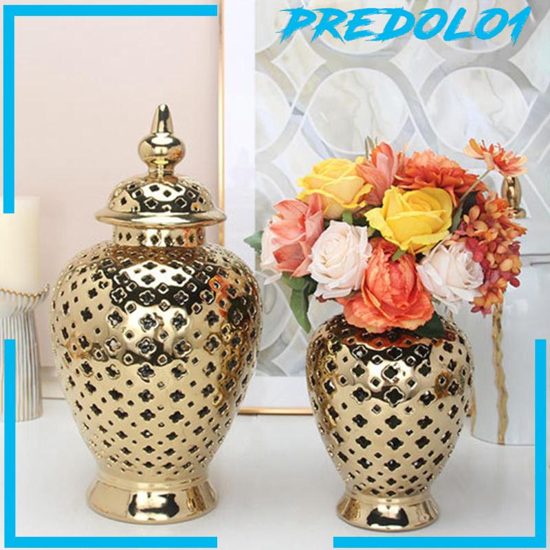 [Predolo1] Keramik Berlubang Jahe Jar Porcelain Storage Jar Vas Bunga Dekorasi