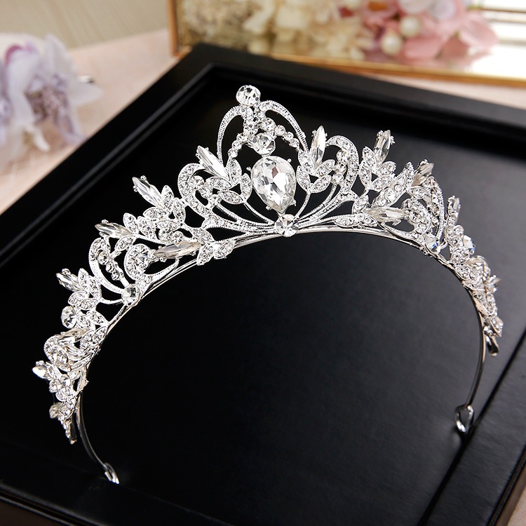 Bando Mahkota Wanita Crown Berlian Acsesories Rambut Pengantin Hijab Ulang Tahun Mahkota Rhinestone Bando Princess