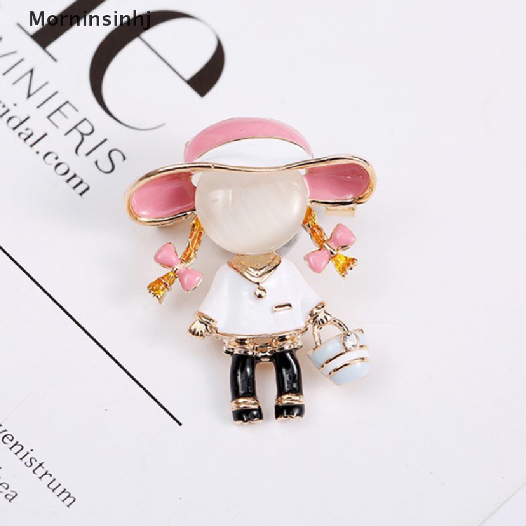 Mornin Paing Gadis Bros Untuk Wanita Opal Lucu Brooch Pin Fashion Anak id