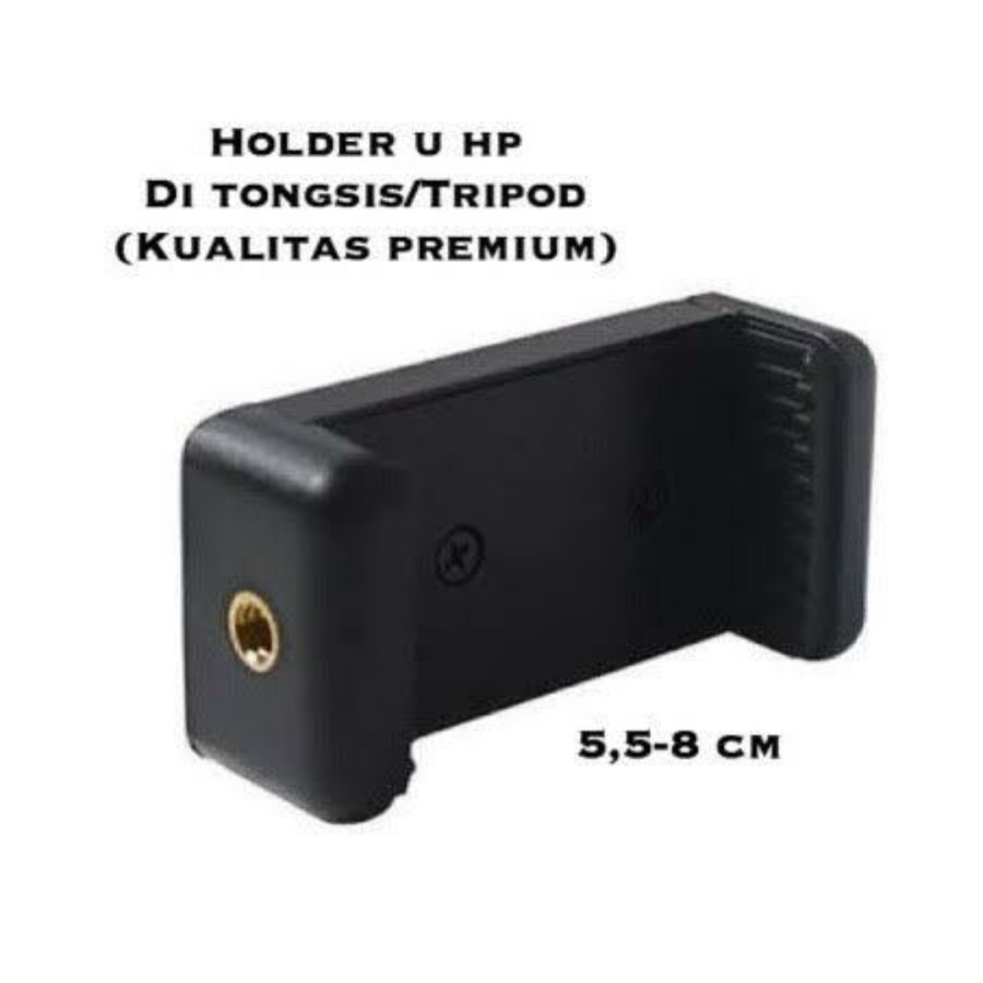 Holder U / CLAMP U HOLDER U Tarik Holder Untuk Tongsis Tripod Go Pro / Holder U / Jepitan HP