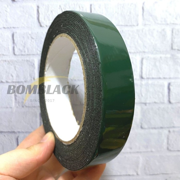 Double Tape Busa Foam Tape Tebal Selotip Isolasi Busa Hijau Sekelas 3M