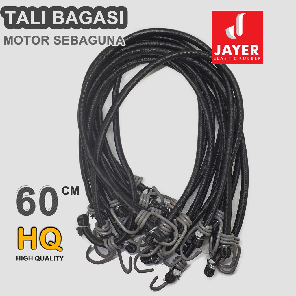 Tali Ikat barang Motor 60cm Hitam -HQ