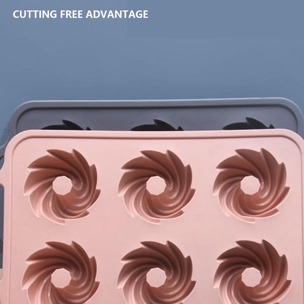 6kisi Cetakan Silikon Kue Baking Tools Patisserie Cupcake Decoration Mould Desserts Muffin Cream Aksesoris Dapur