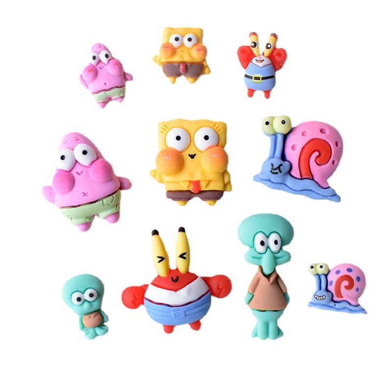 @shinydiy Spongebob Charm Crocs/Jibbitz/Crocs Kancing/Charm Untuk Aksesoris Sepatu Perhiasan DIY | asesoris wanita｜crocs jibbitz