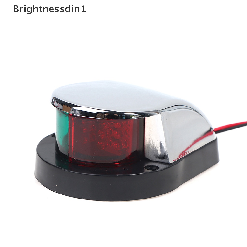 [Brightnessdin1] Lampu Perahu Merah &amp; Hijau 12V LED Busur Lampu Navigasi Lampu Sinyal Pelayaran Butik