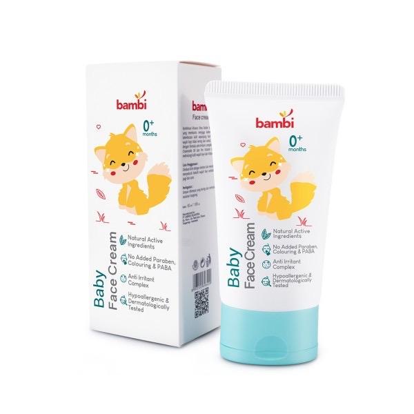 Bambi Baby Face Cream 50 ml Krim muka bayi krim wajah bayi Baru lahir Baru lahir Baru lahir Bayi Bayi